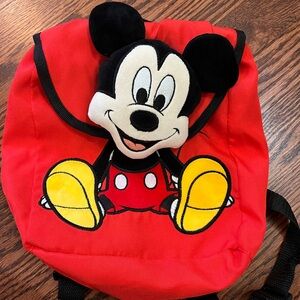 Disney Red Mickey Mouse Kids Backpack